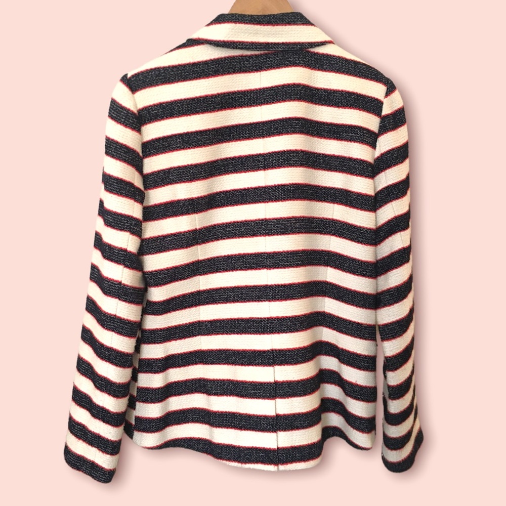 Striped Double Breasted Blazer - image 6